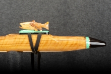 Olive Native American Flute, Minor, Mid G-4, #Q3Fa (12)